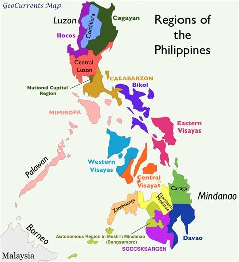 Philippine Map With Regions And Province