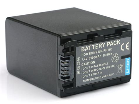 NP-FH40 Battery 3800mAh/28.9Wh 7.4V Sony HDR-UX20 HDR-XR100E HDR-XR105 ...