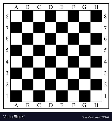 Chess Board Without Pieces Royalty Free Vector Image
