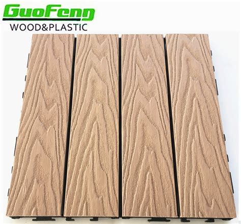 Outdoor Flooring Tile Waterproof Wood Composite Decking Tile China