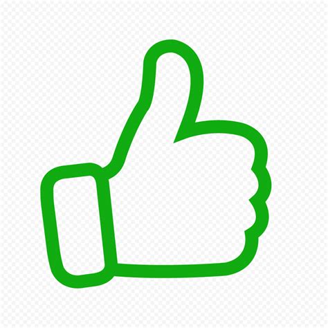 Green Thumbs Up Like Icon PNG Image Citypng