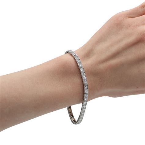 Platinum Shine Antique Diamond Bracelet Lillianes Jewelry