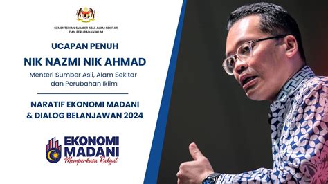 Naratif Ekonomi MADANI Dialog Belanjawan 2024 Ucapan Penuh Menteri