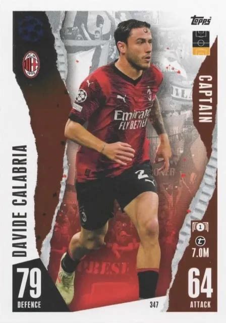 MATCH ATTAX CHAMPIONS League 2023 2024 347 Captain Davide Calabria 0