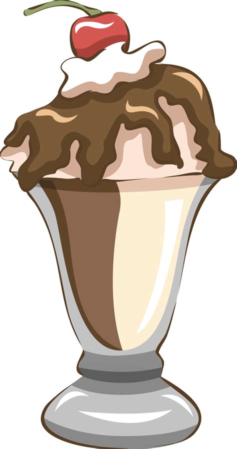 Hot Fudge Ice Cream Sundae Free Clip Art