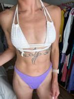 Zaful Textured Solid Bikini Thong Bottom In White Zaful