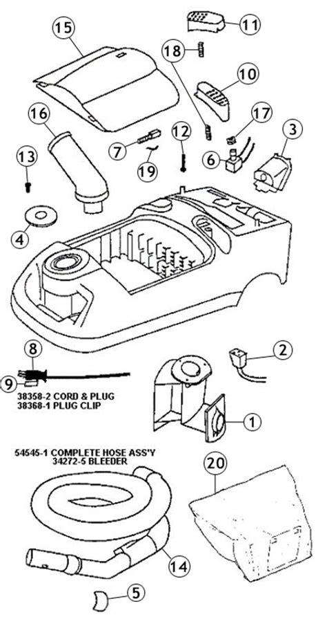 Schematic And Parts List For Eureka Model 6865 Vacuumsrus