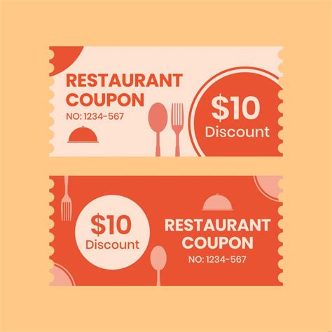restaurant coupon illustration  illustrator svg jpg eps png