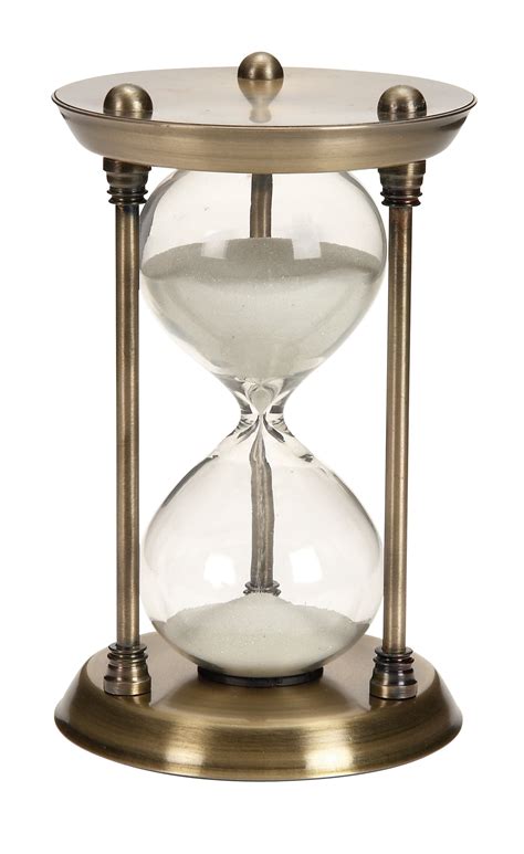 Decmode - Antique Style Brushed Gold Metal Hourglass with White Sand 15 ... 