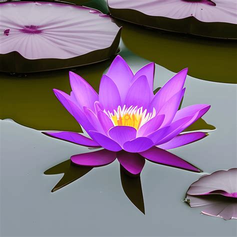 Purple Lotus Chibi · Creative Fabrica