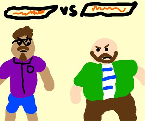 Grubhub Guy fights Kroger Man - Drawception