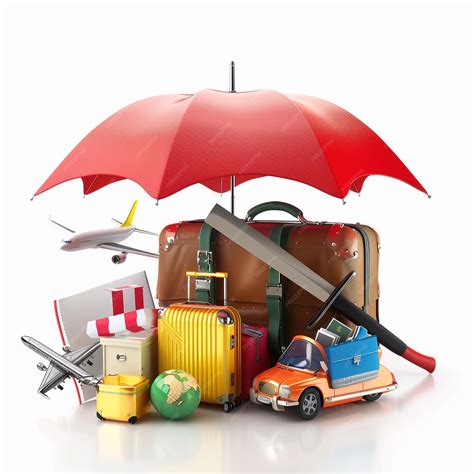 Travel Insurance Isolated on White Background Essential Protection for