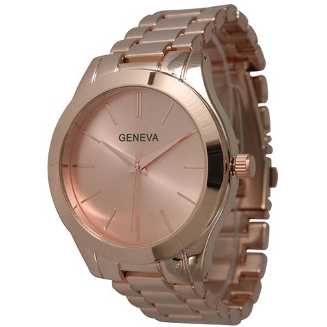 Geneva Platinum Women's Rhinestone-Accented Link Watch - 13910594 ...