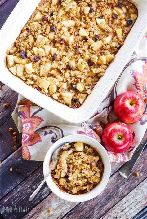 Healthy Apple Cinnamon Baked Oatmeal Make Ahead Recipe