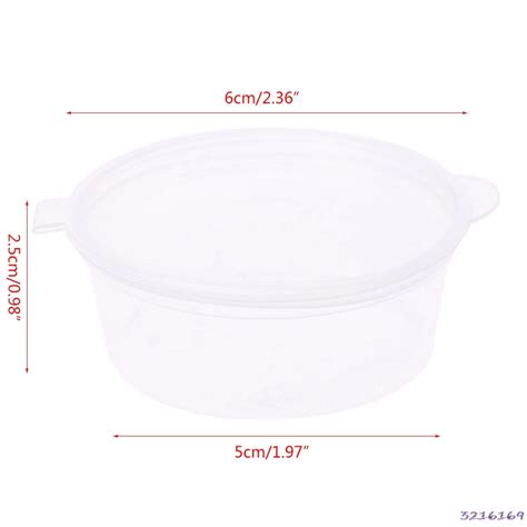 10 шт одноразовые прозрачные пластиковые чашки для соуса чашек слизи ...