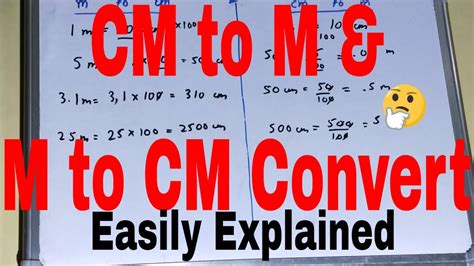 How To Convert Cm To M And M To Cmconvert Centimetre Into Metre