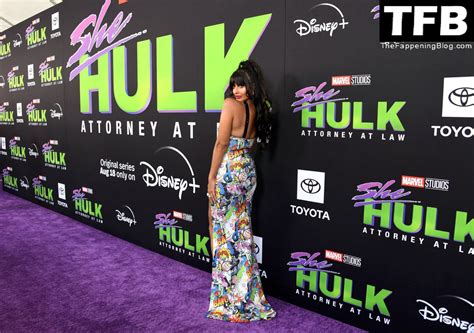 Jameela Jamil Flaunts Her Big Tits At The Premiere Of Disney S She Hulk Attorney At Law In La