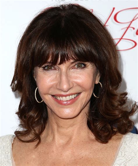 Mary Steenburgen Medium Wavy Dark Mocha Brunette Hairstyle With Blunt