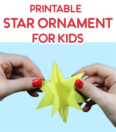 Printable Star Ornament Craft For Kids