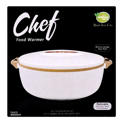 Purchase Appollo Chef Food Warmer Hot Pot Removable Stainless Steel Food Keeper Extra Large