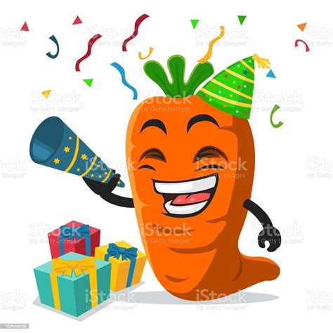 Vector Illustration Of Carrot Mascot Or Character Stock Illustration Download Image Now