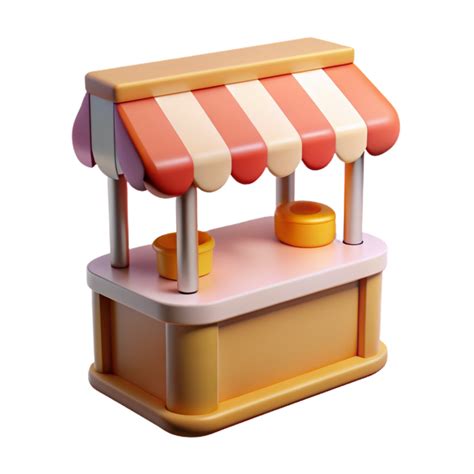 Food Stall 3d Rendering 46438533 Png