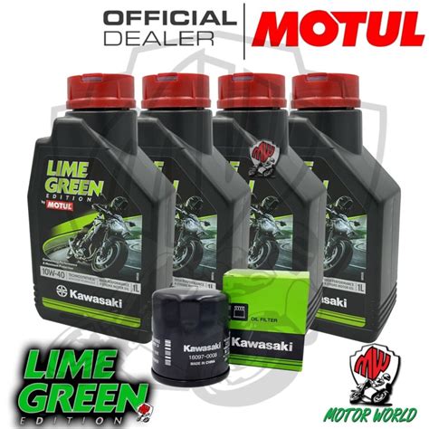 KIT TAGLIANDO 4 LITRI OLIO MOTUL LIME GREEN 10W40 KAWASAKI Z 900 2023