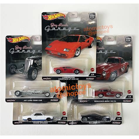 Hot Wheels Jay Leno S Garage Lamborghini Contach Tank Car Mercedes Benz Sl Yenko Mclaren F