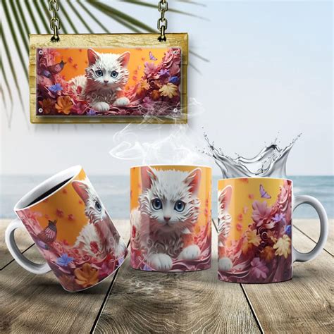 ESTAMPAS GATINHOS 3D CANECAS Ana Melim Studio Art