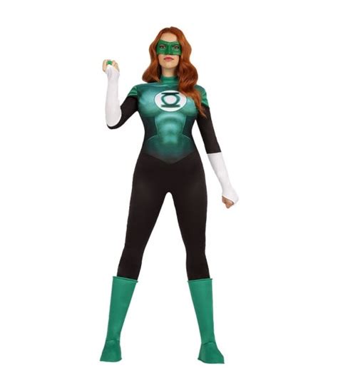 Disfraz Superheroína Linterna Verde Para Mujer 【envío En 24h】