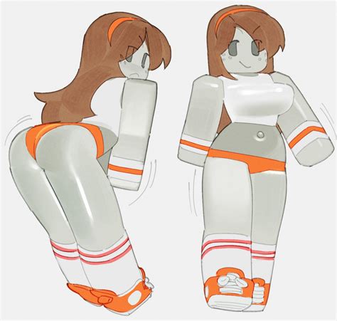 Wamudraws Roblox Highres Girl Ass Breasts Brown Hair Crop Top Freckles From Behind