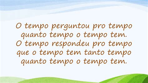 Trava Línguas Do Tempo - Trava Lingua O Tempo - FDPLEARN