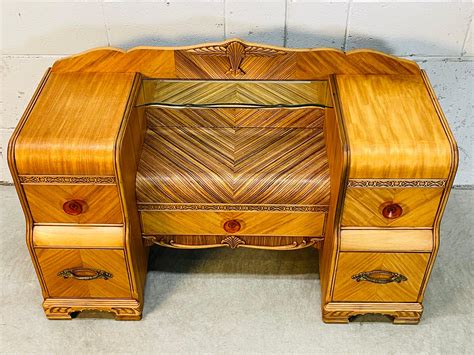 art deco waterfall style vanity  sale  stdibs waterfall vanity
