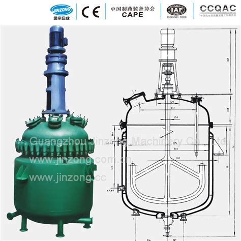 Glass Lined Reactor 3000l For Strong Acid And Alkali Product Glass Lined Reactor And Enamel