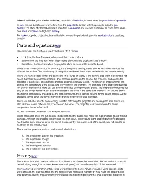 Internal Ballistics | PDF | Gun Barrel | Cartridge (Firearms)