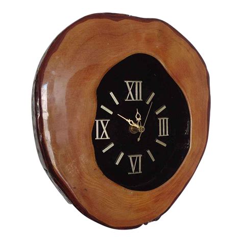 Vintage Live Edge Roman Numeral Wall Clock Chairish