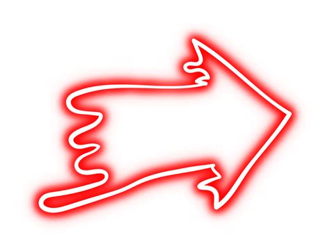 Flèche Néon Rougeoyante Doodle Transparent Png 15241240 Png