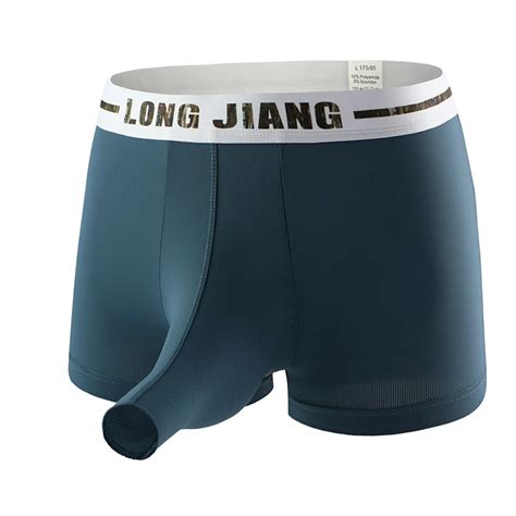 Wide Waistand Mens Elephant Underwear Boxer Bulge Pouch Male Panties Ice Silk Lingerie Shorts