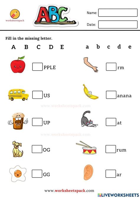 Cut And Paste The Missing Letters Worksheet Twisty Noodle Worksheets Library