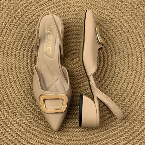 Nude Kare Toka Tasarımlı Ayakkabı Babet Miamano