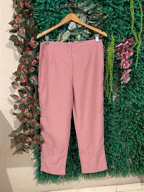 Calça Social Nude Calça Feminina Artesanal Nunca Usado enjoei