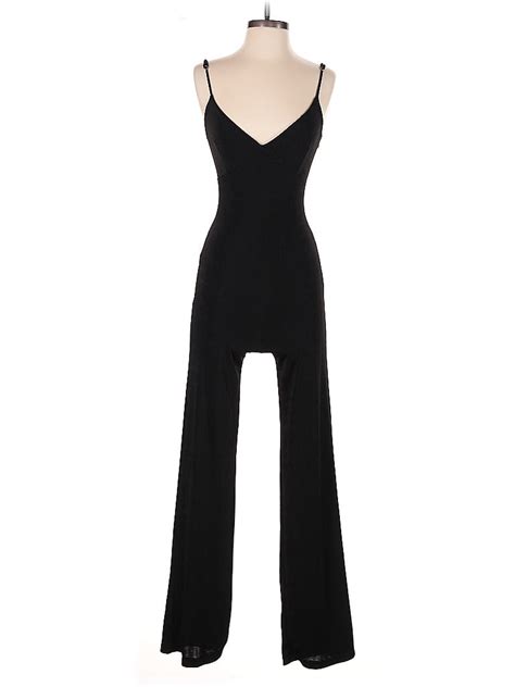 Naked Wardrobe Spandex Solid Black Jumpsuit Size S Off ThredUp