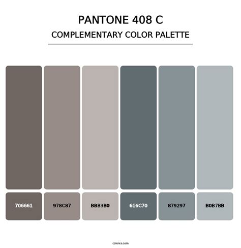 PANTONE 408 C color palettes - colorxs.com