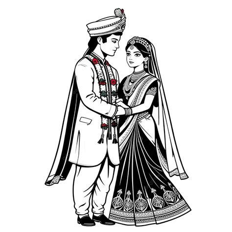 Hindu Wedding Clipart Black And White Png Images
