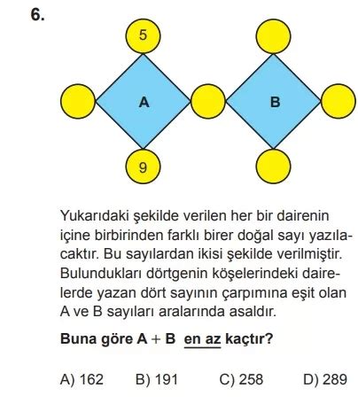 8 Sınıf Çarpanlar ve Katlar LGS Çıkmış Sorular PDF