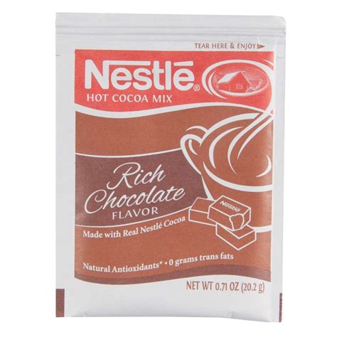 Nestle Rich Hot Cocoa Mix Single Serve Ct Box Cartnut