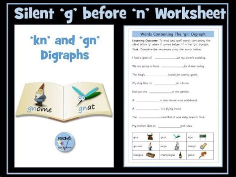 Silent K And G In Kn And Gn Words Kn And Gn Digraphs Teaching Resources