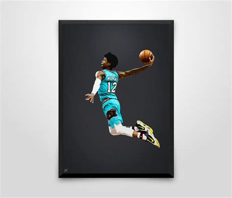 Ja Morant Dunk Poster Basketball Poster Sports Print Etsy New Zealand