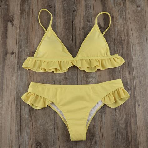 Sexy Solid Color Two Piece Bikini Sets On Luulla