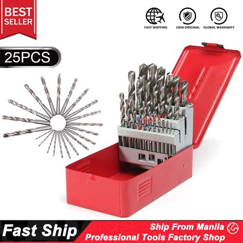 High Quality 25pcs Twist Hss Metal Drill Set Drilling Bit Tool 1 13mm